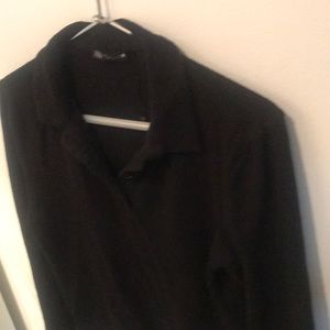 Zara plush soft semi formal black sweater/suit jacket hybrid